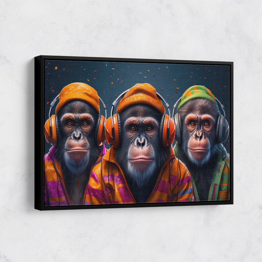 Three Chimps Punk Wall Art