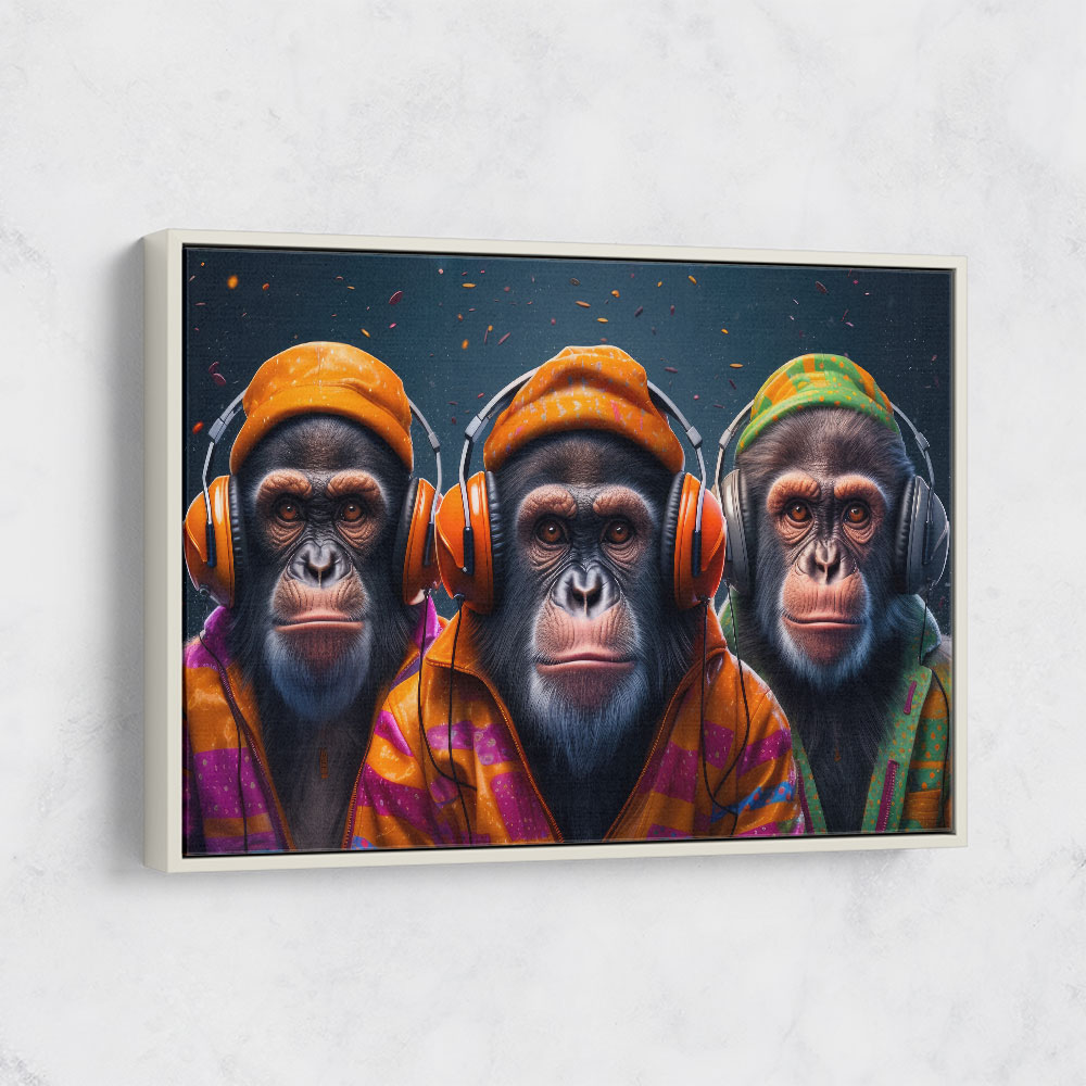 Three Chimps Punk Wall Art