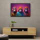 Three Chimps Wearing Headphones Punk Wall Art