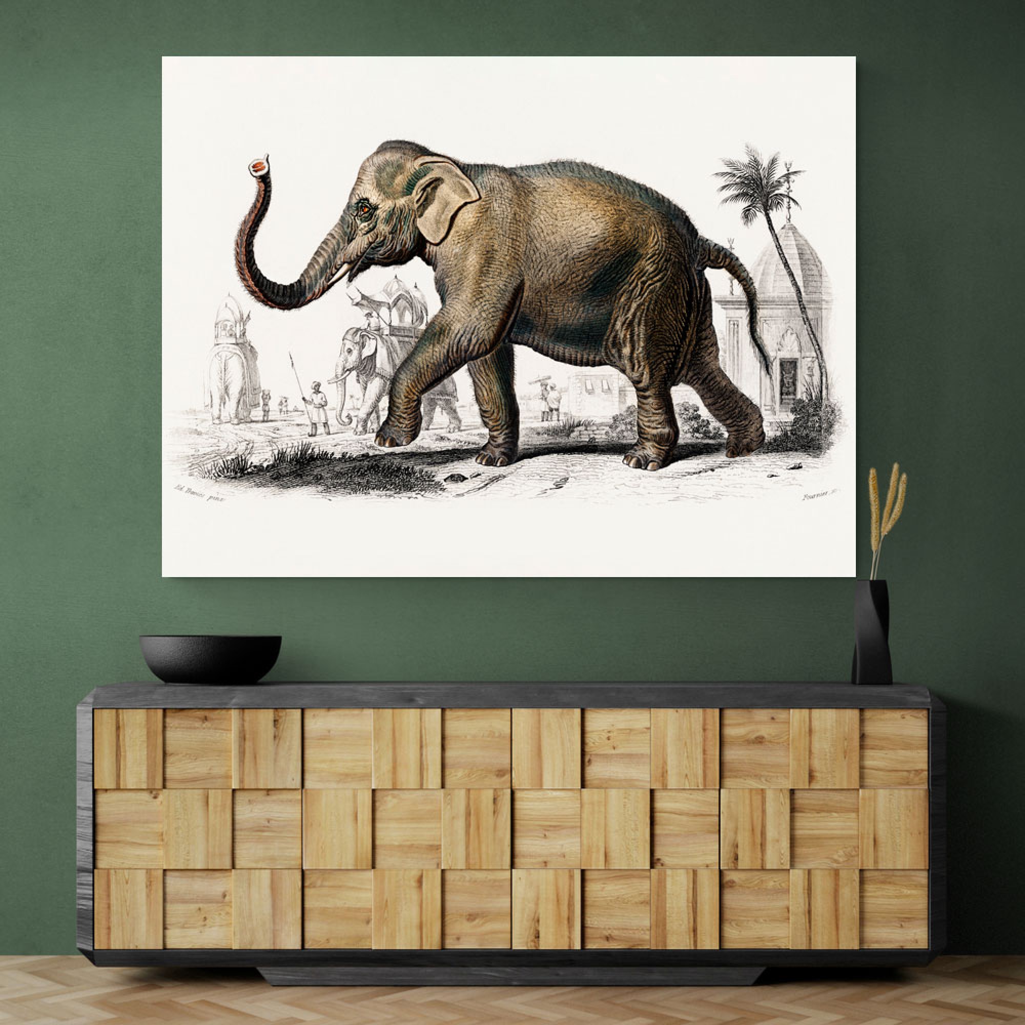 Vintage Elephant Wall Art