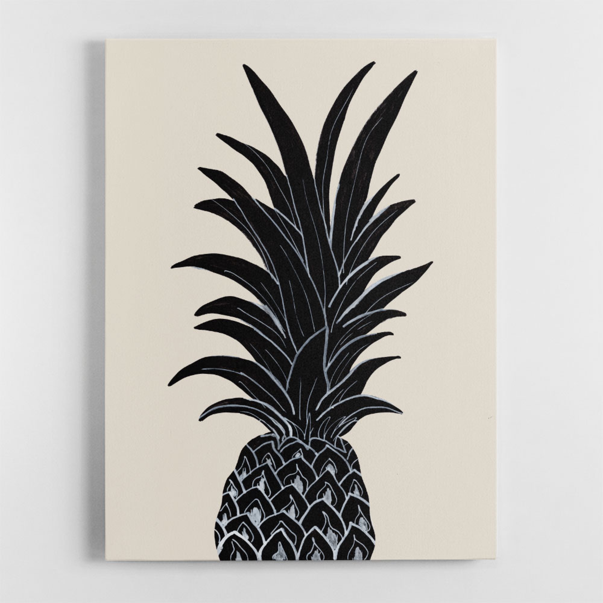 Black Pineapple Wall Art 