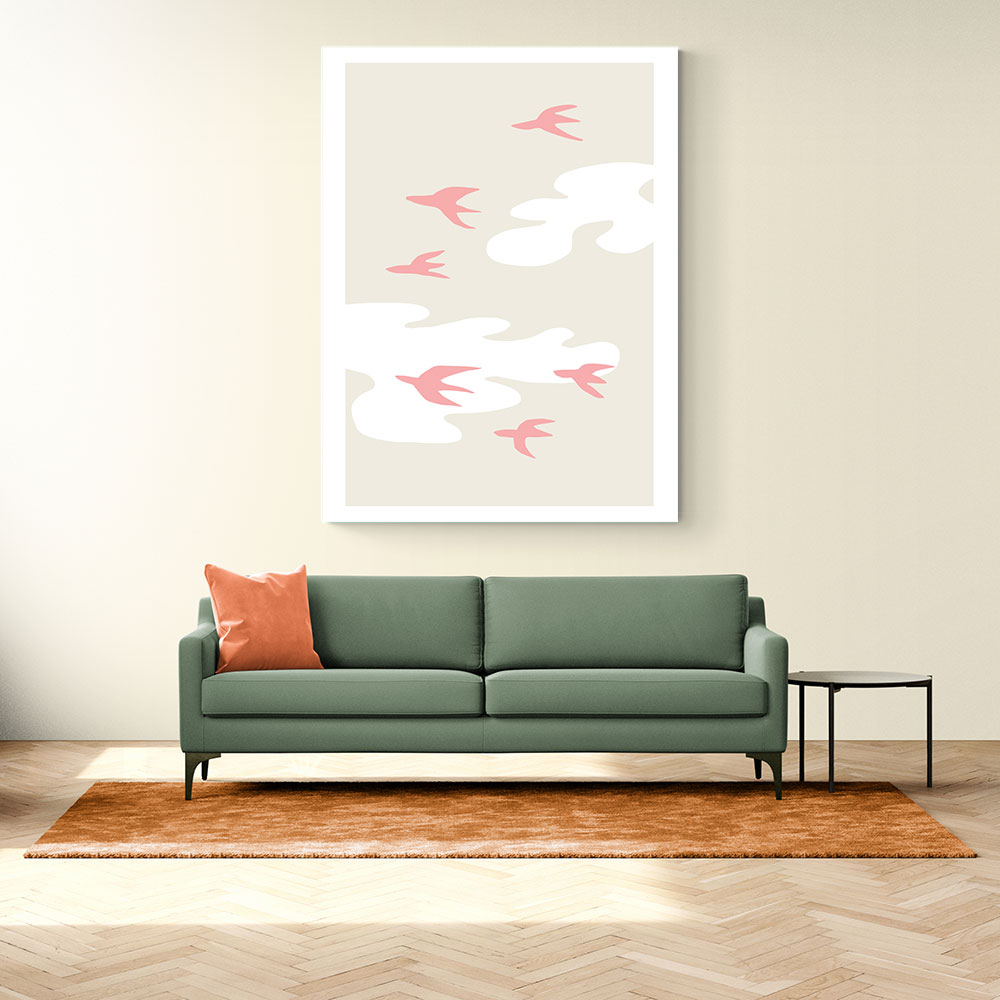 Pink Birds Wall Art