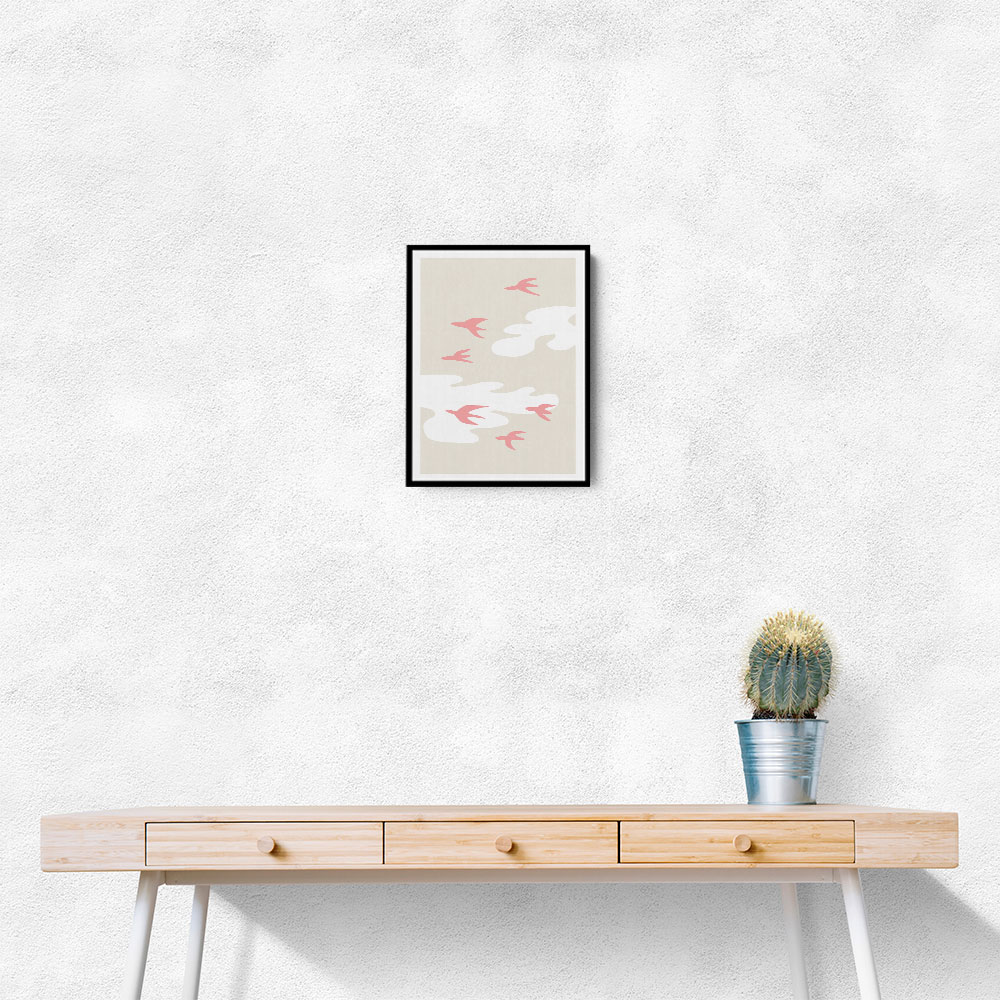 Pink Birds Wall Art