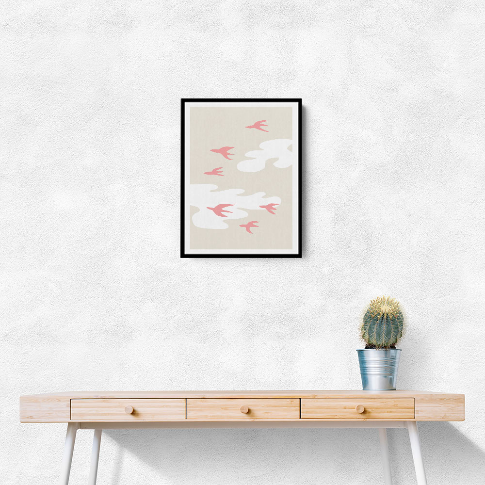 Pink Birds Wall Art