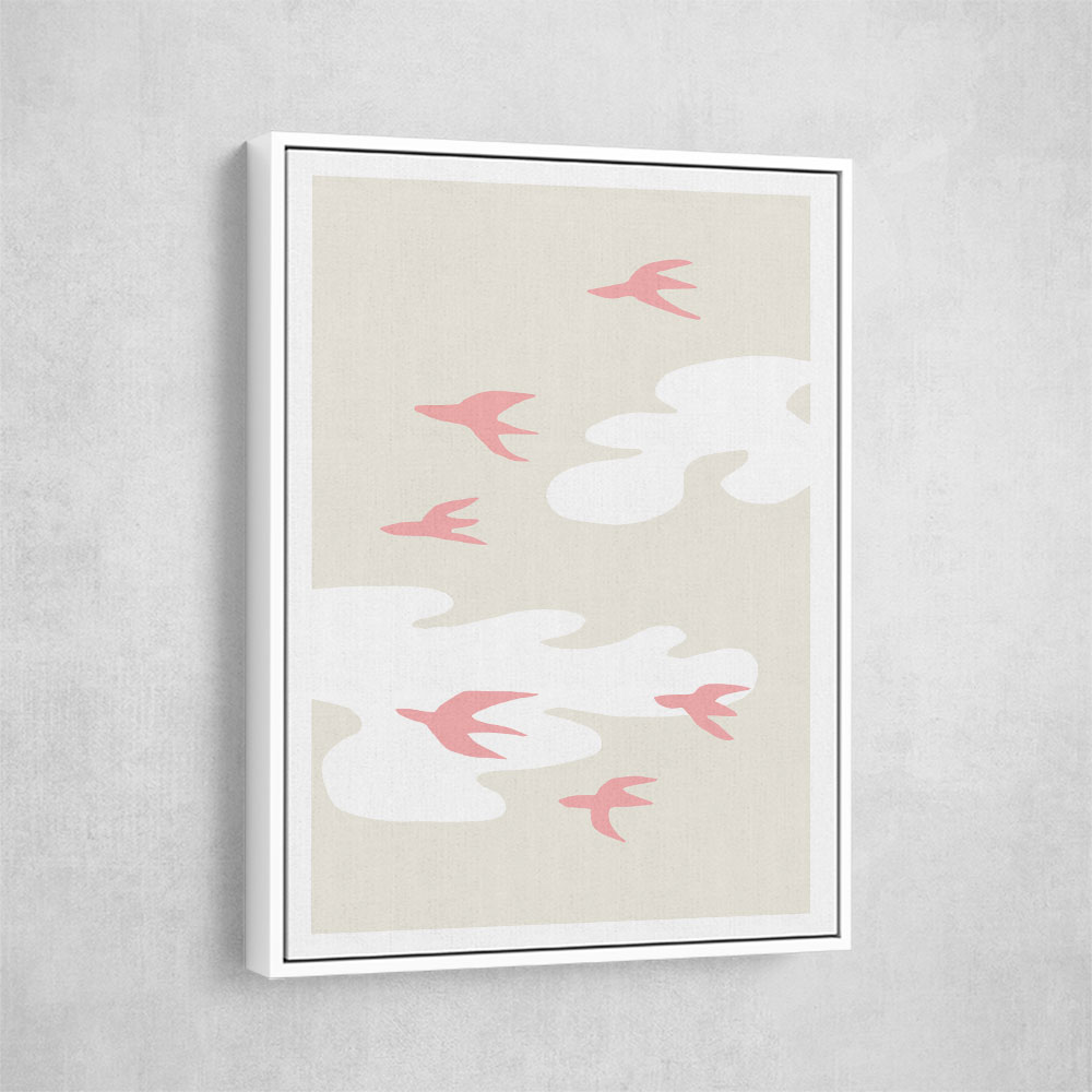 Pink Birds Wall Art