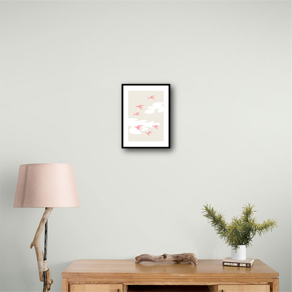 Pink Birds Wall Art