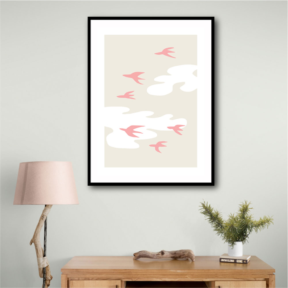 Pink Birds Wall Art