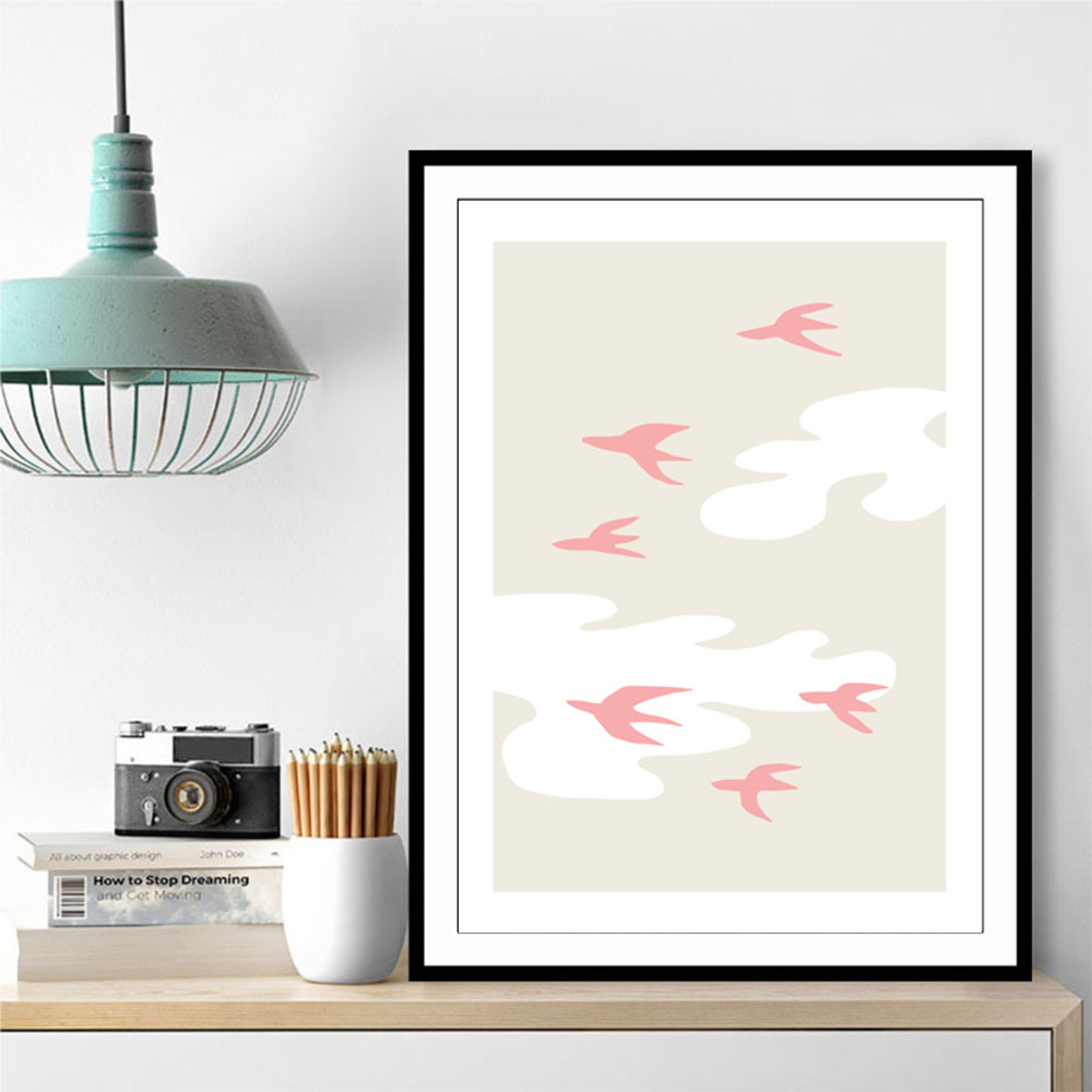 Pink Birds Wall Art