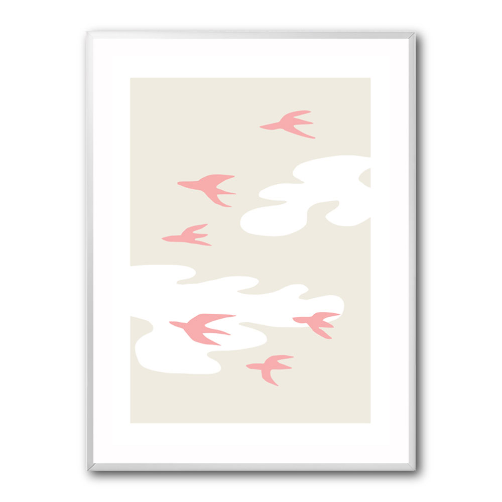 Pink Birds Wall Art