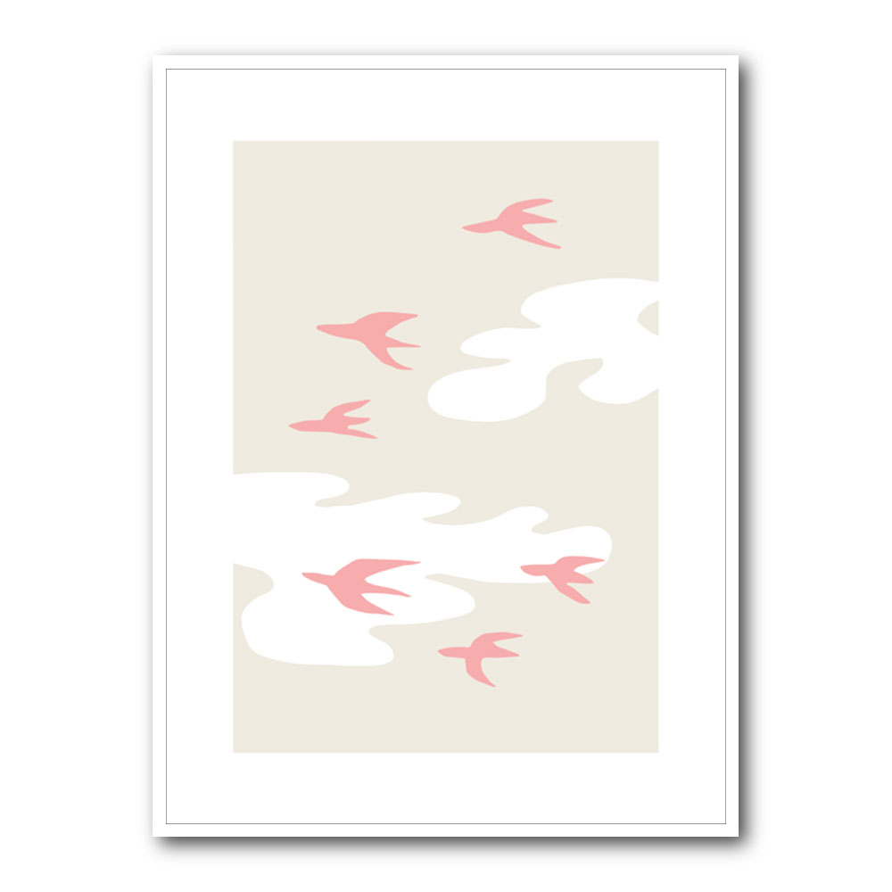 Pink Birds Wall Art