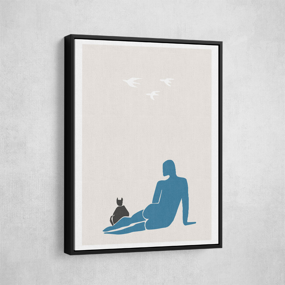 Woman and Cat