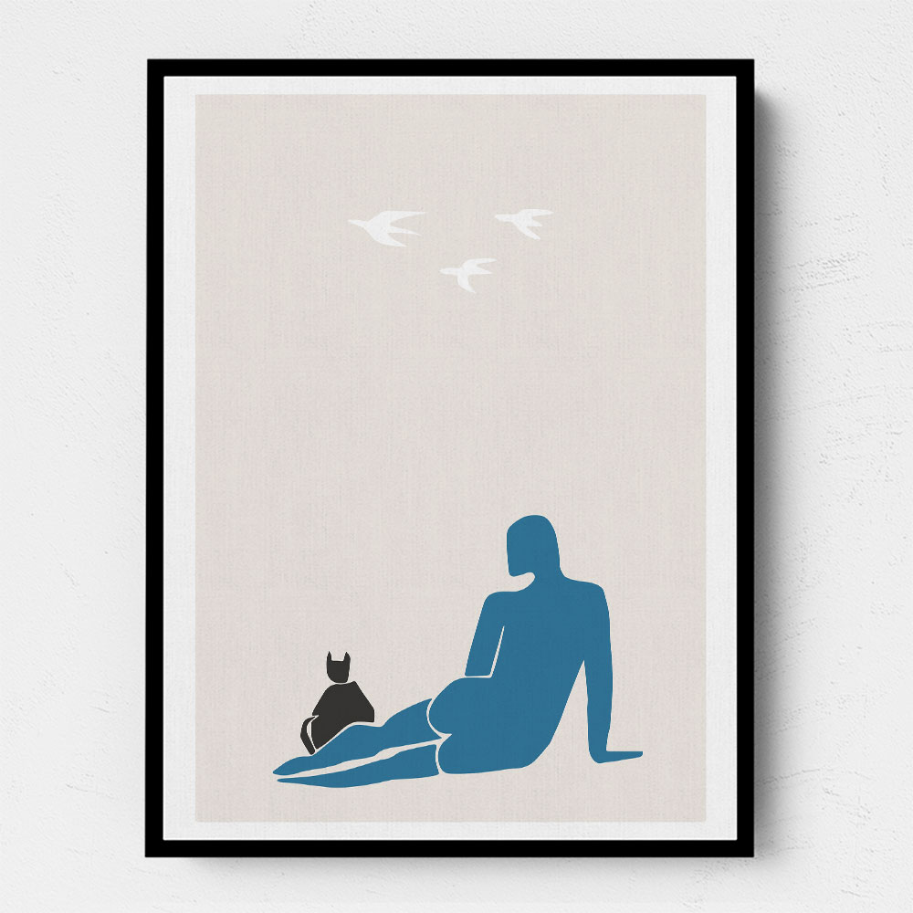 Woman and Cat