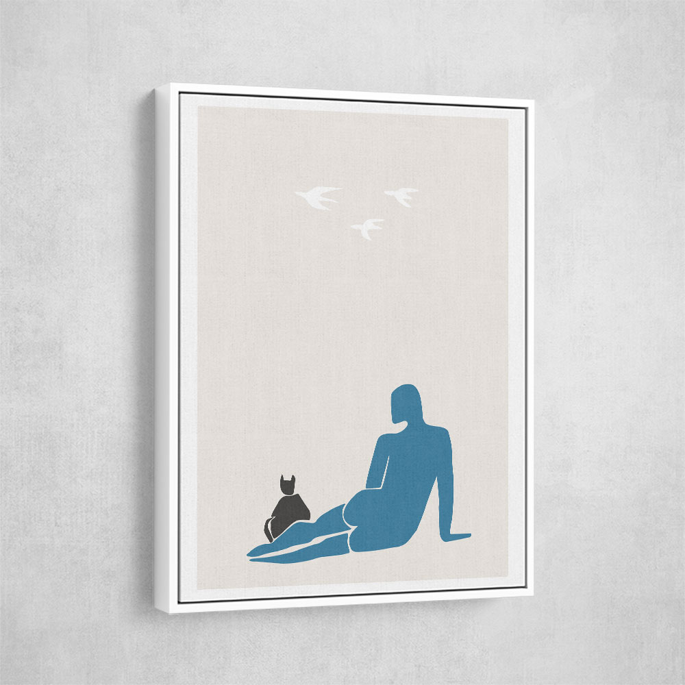 Woman and Cat