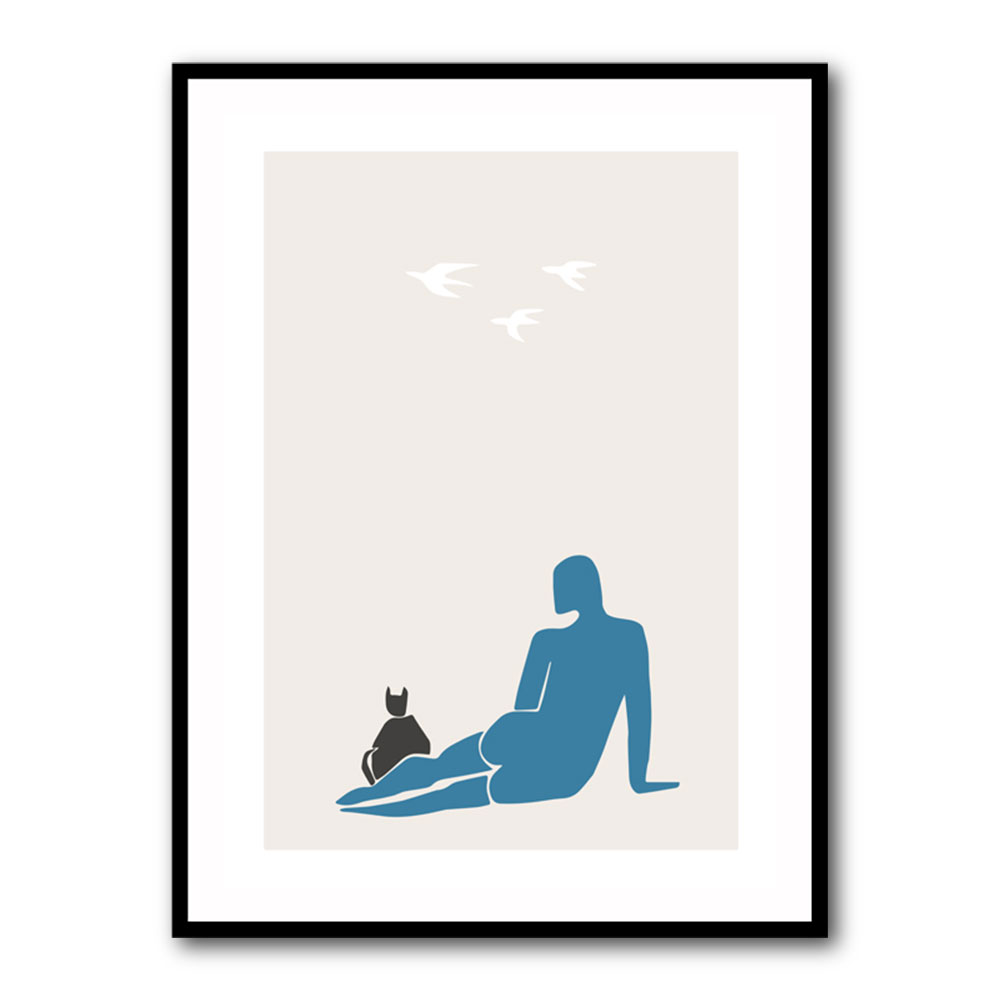 Woman and Cat