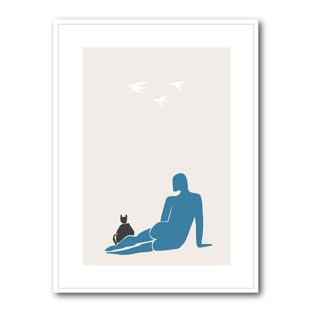 Woman and Cat