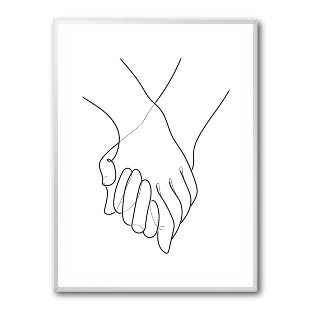 Holding Hands Line Art