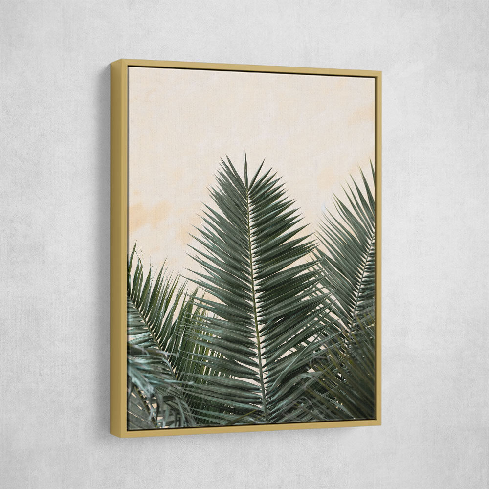 Palm leaves and wall 1