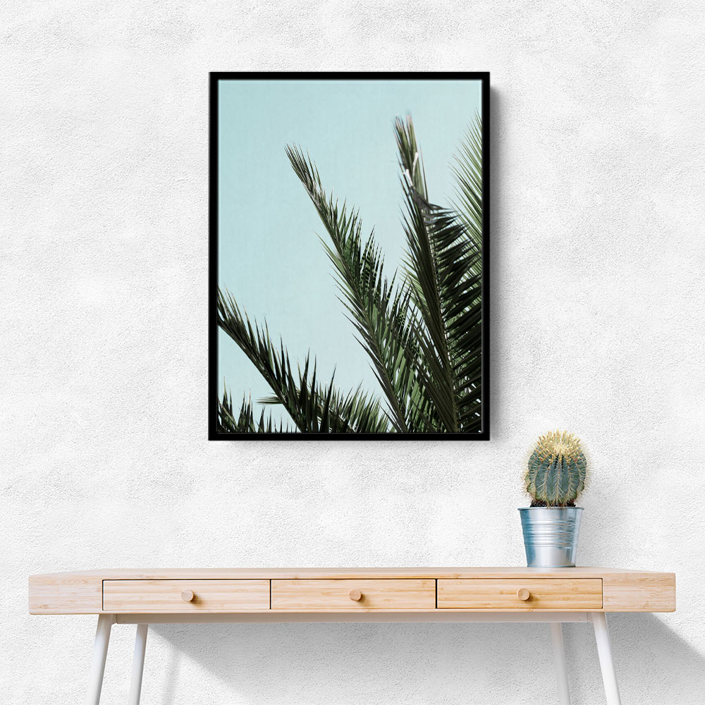 Palm leaves and sky 2