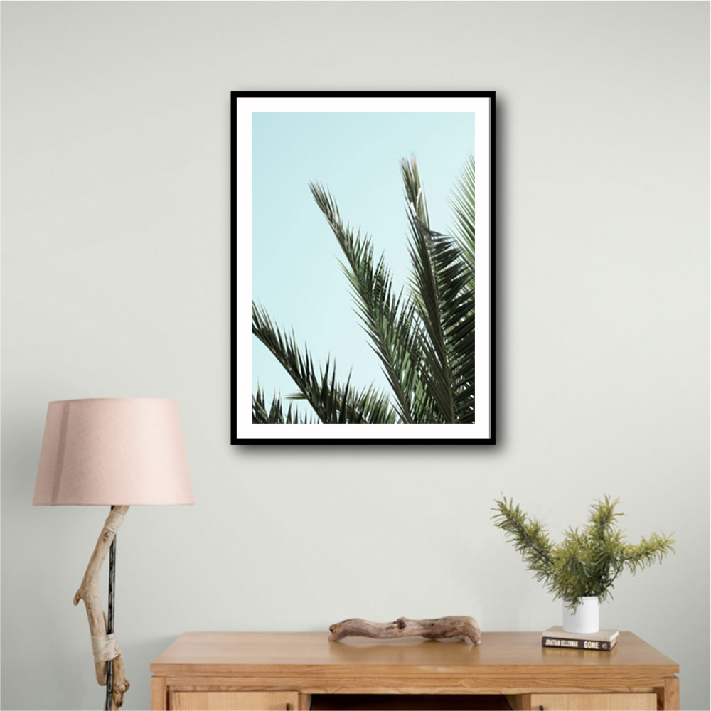 Palm leaves and sky 2