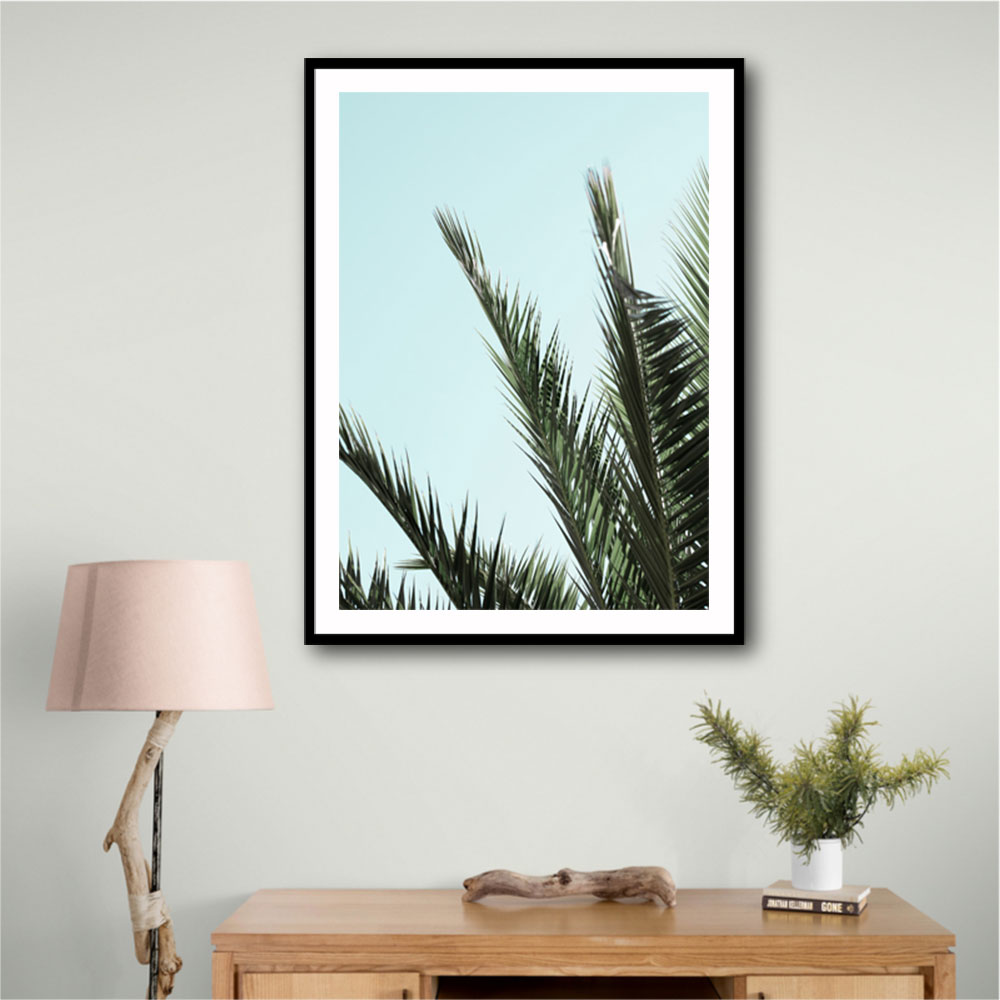 Palm leaves and sky 2