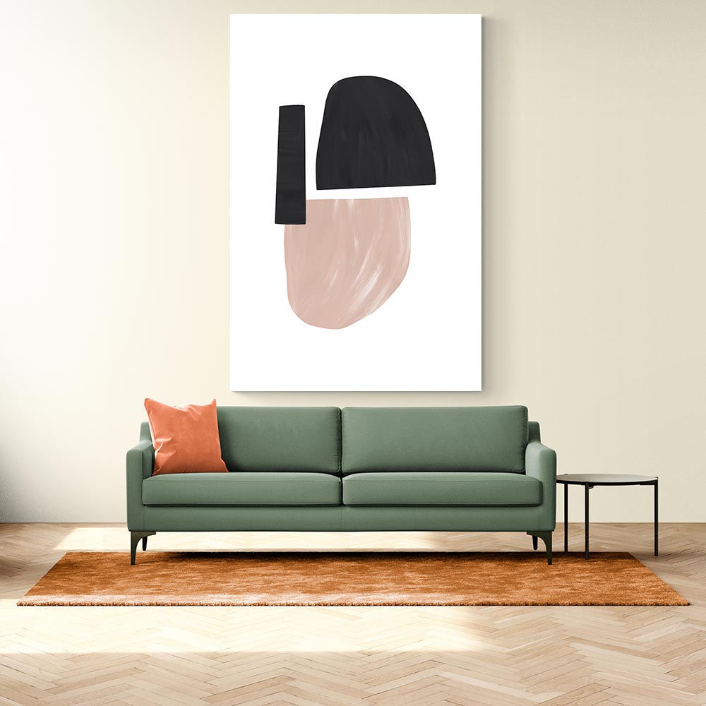 Black and Nude Abstract Shapes