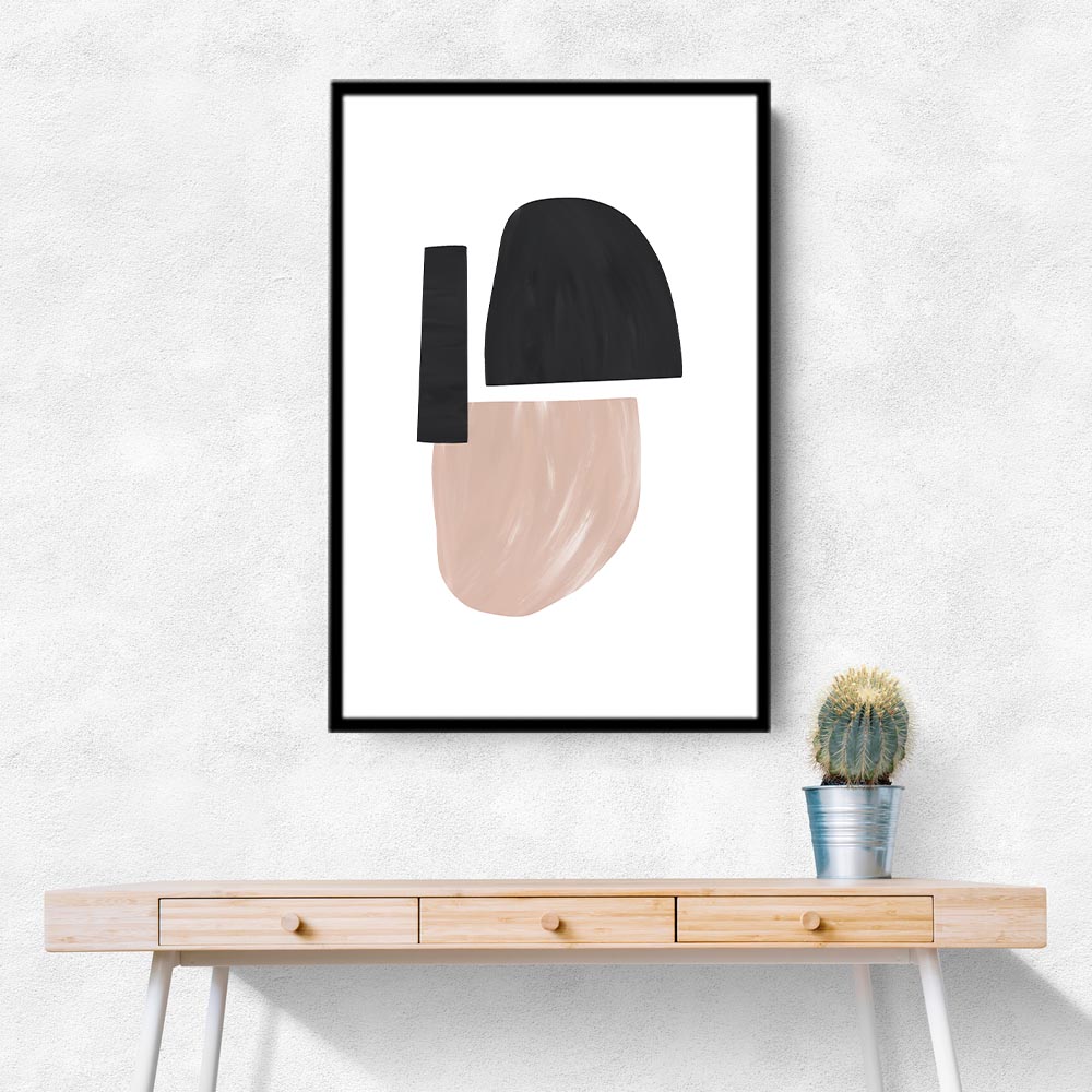 Black and Nude Abstract Shapes
