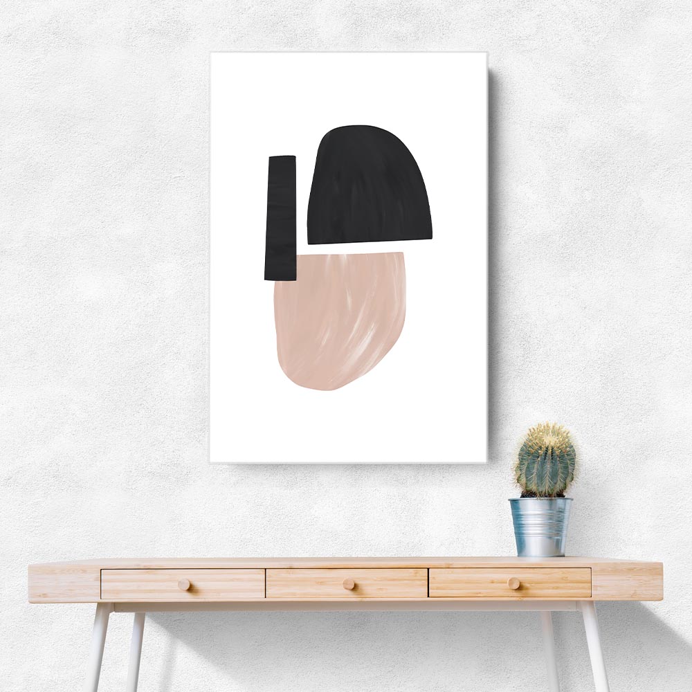 Black and Nude Abstract Shapes