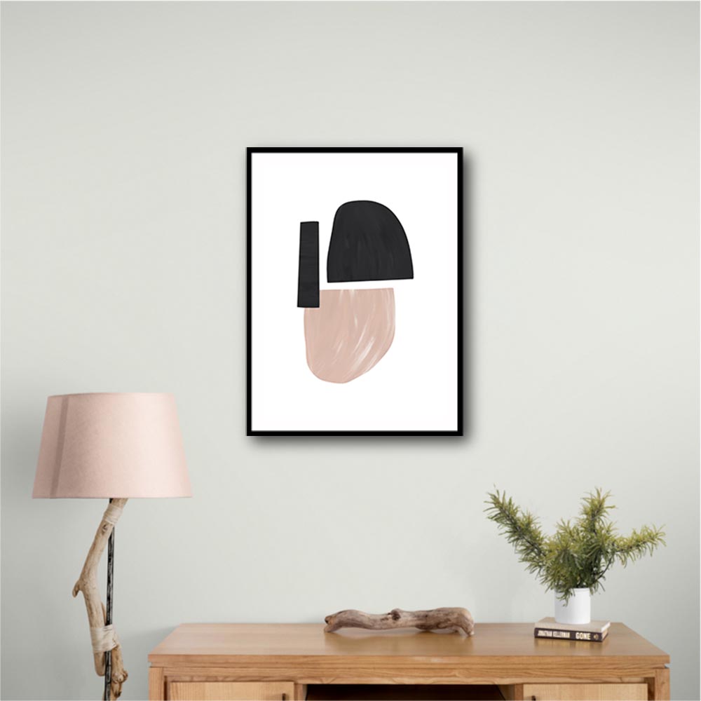 Black and Nude Abstract Shapes