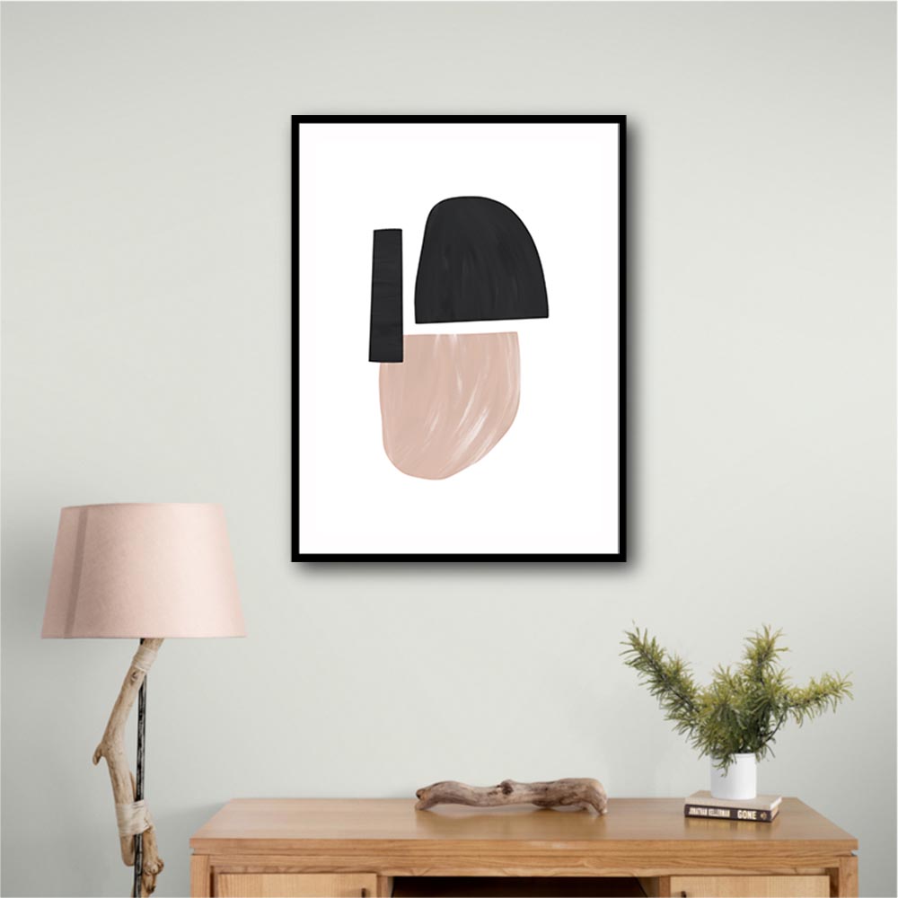 Black and Nude Abstract Shapes