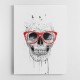 Skull with Red Glasses