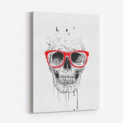 Skull with Red Glasses