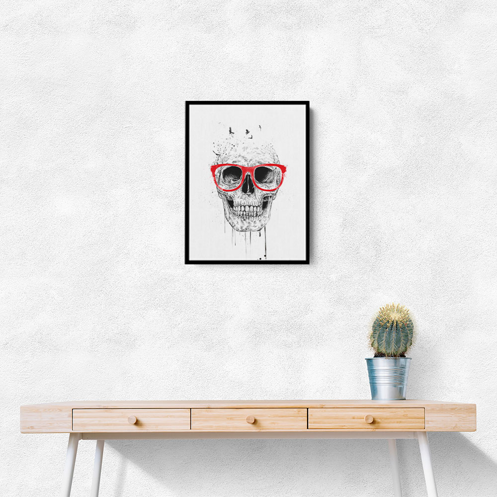 Skull with Red Glasses