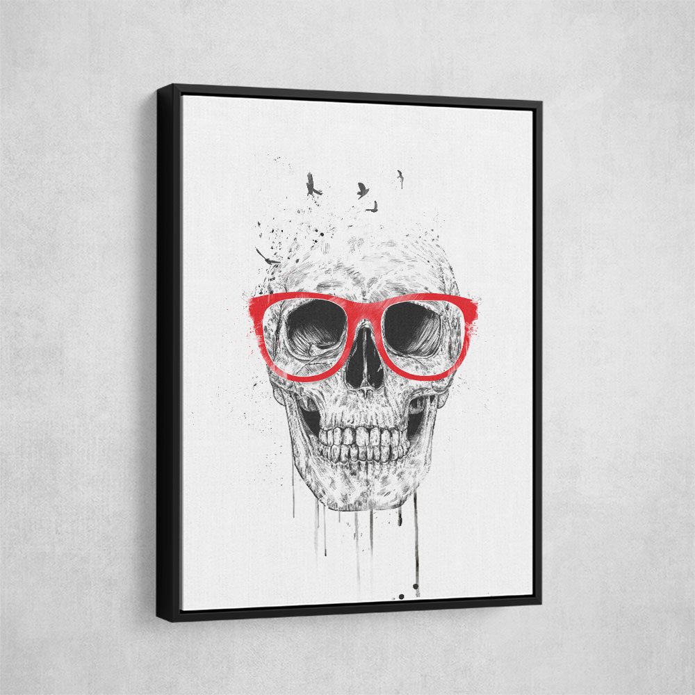 Skull with Red Glasses