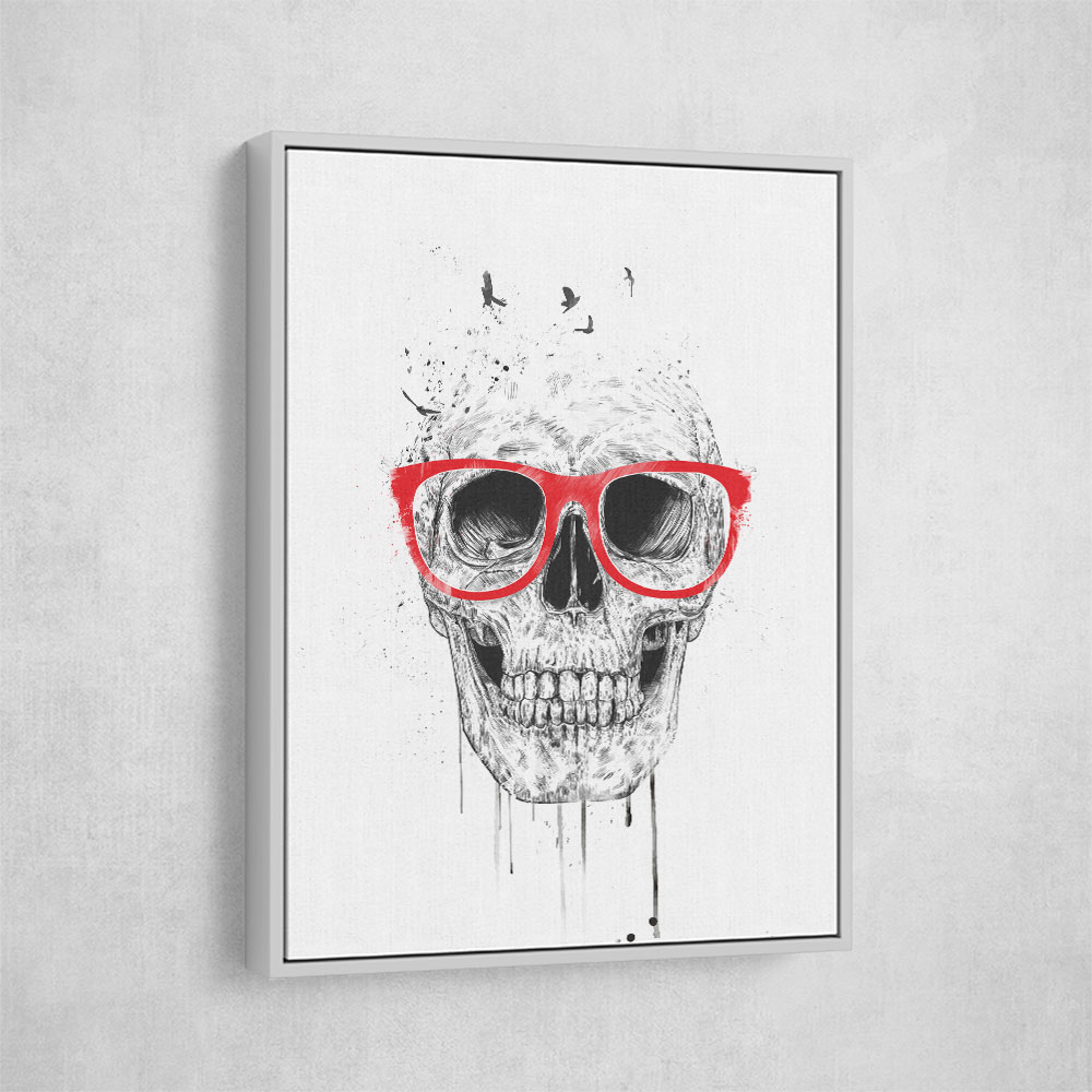 Skull with Red Glasses
