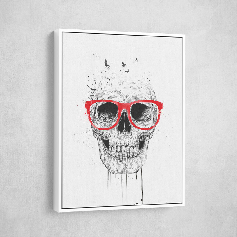 Skull with Red Glasses