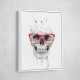 Skull with Red Glasses