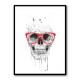 Skull with Red Glasses