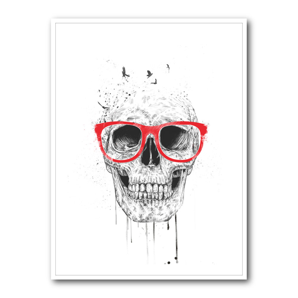 Skull with Red Glasses