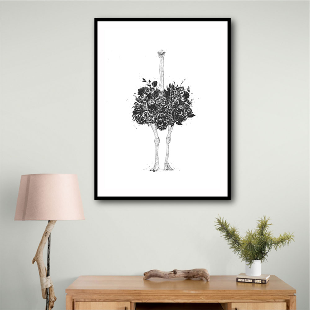 Floral Ostrich Floral Ostrich