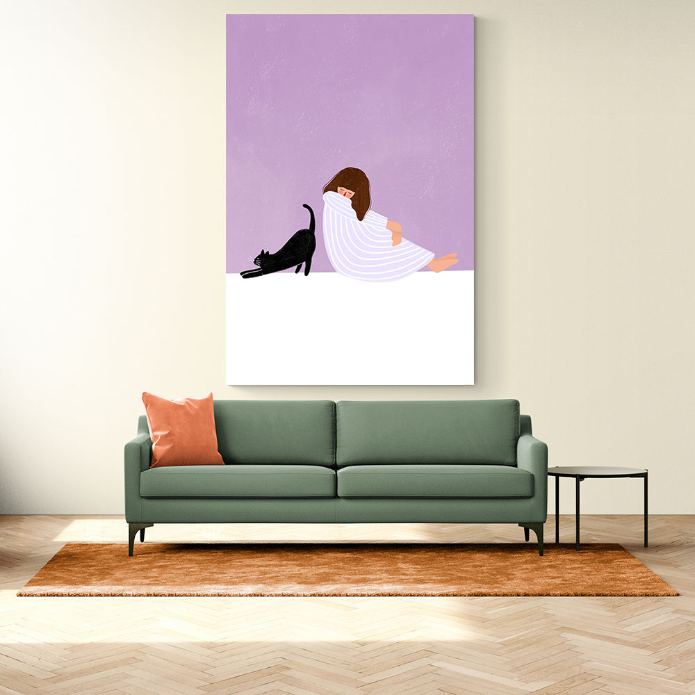 Girl and Cat