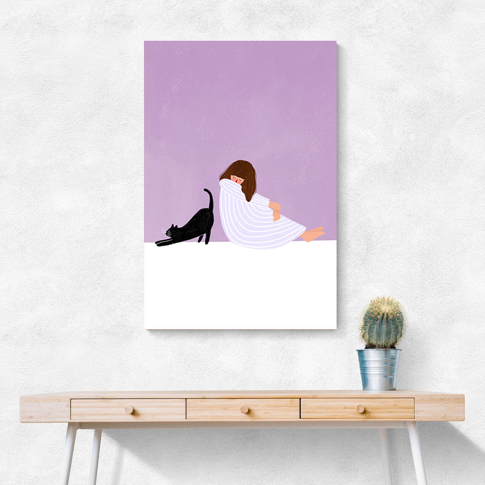 Girl and Cat