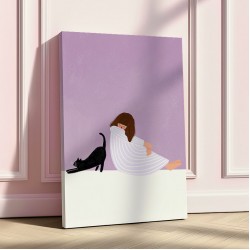 Girl and Cat