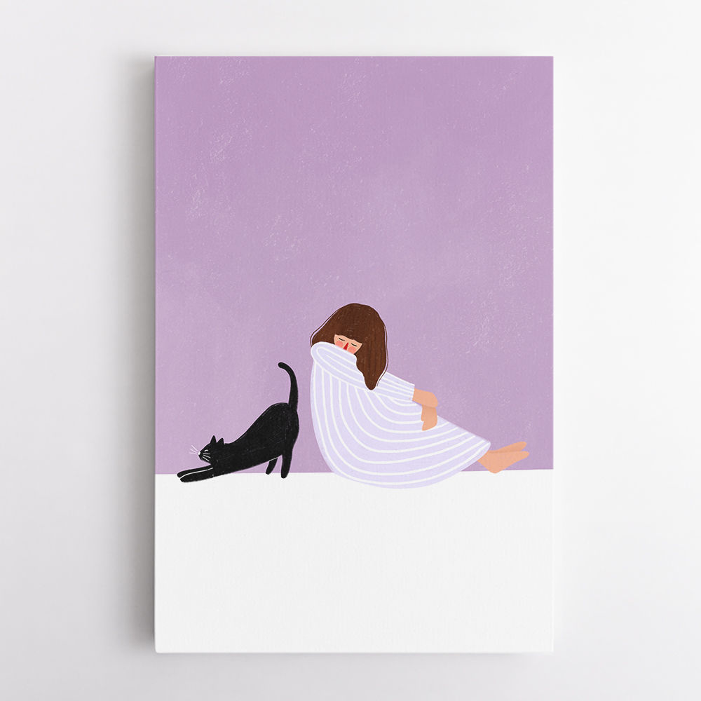 Girl and Cat