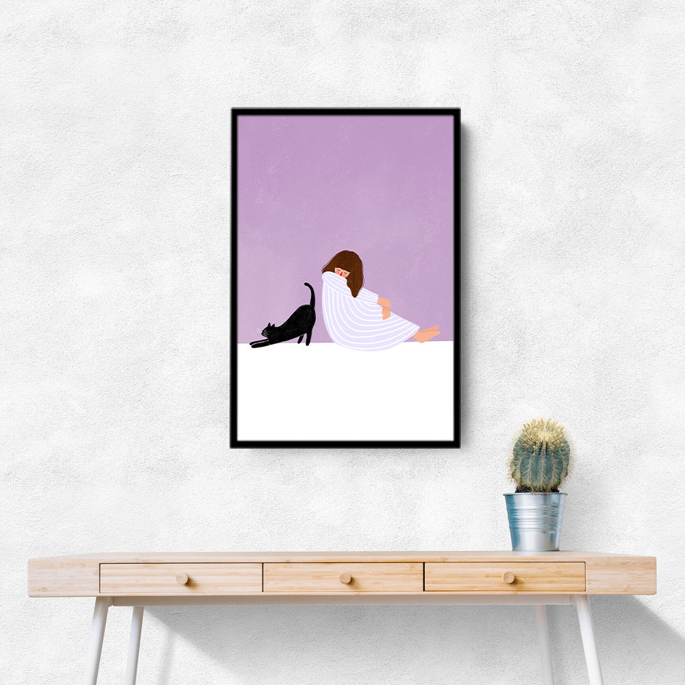 Girl and Cat