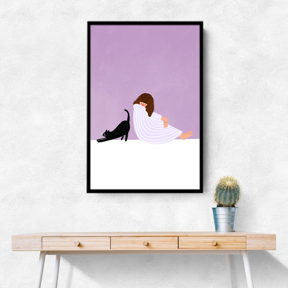 Girl and Cat