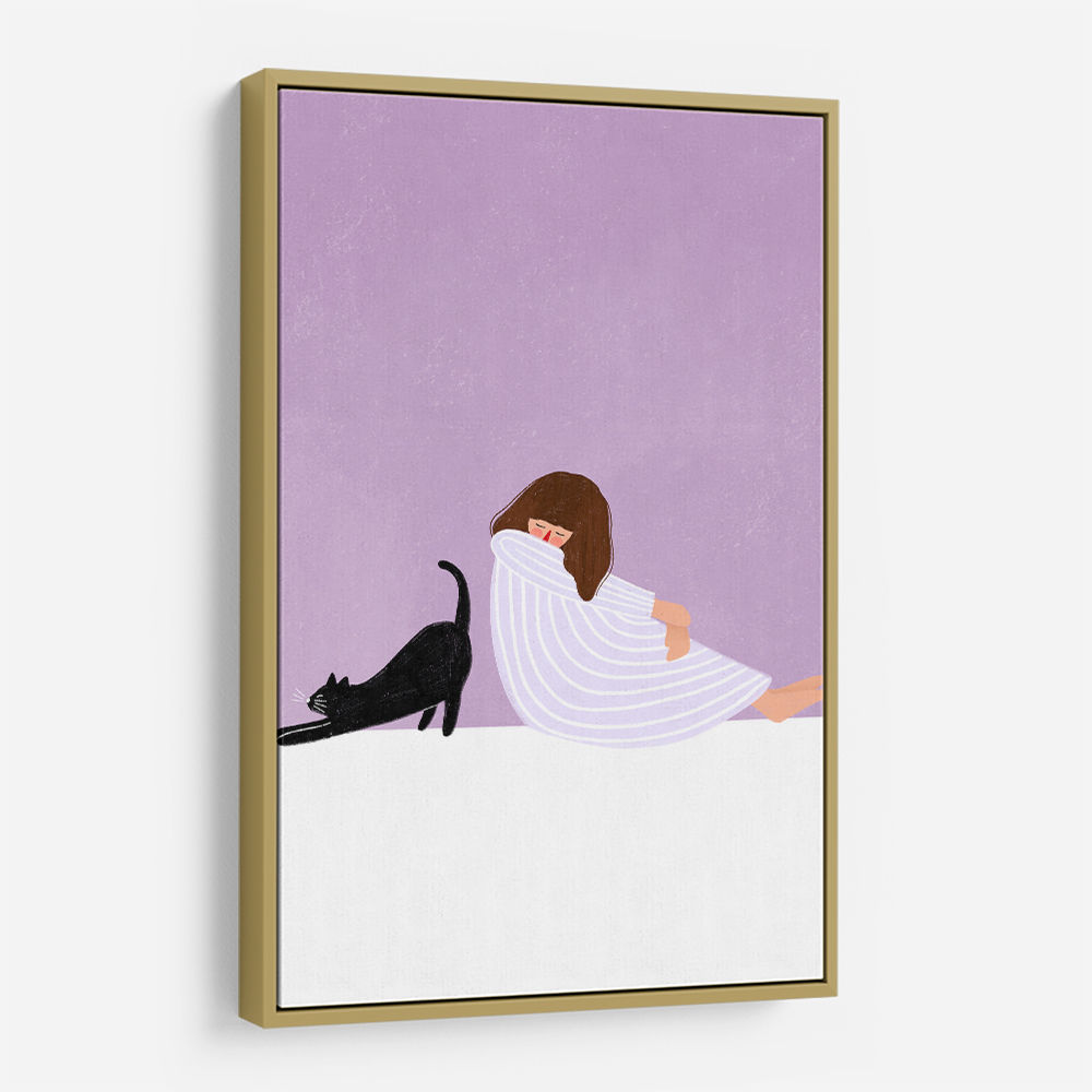 Girl and Cat