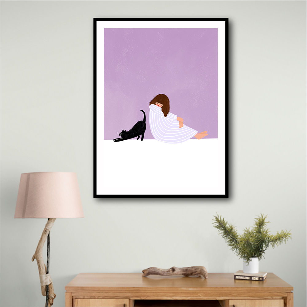 Girl and Cat