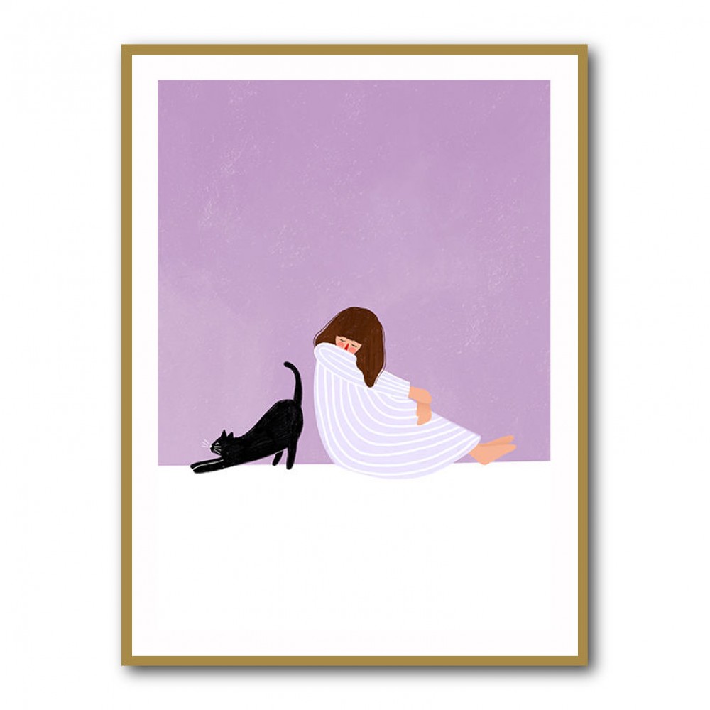 Girl and Cat