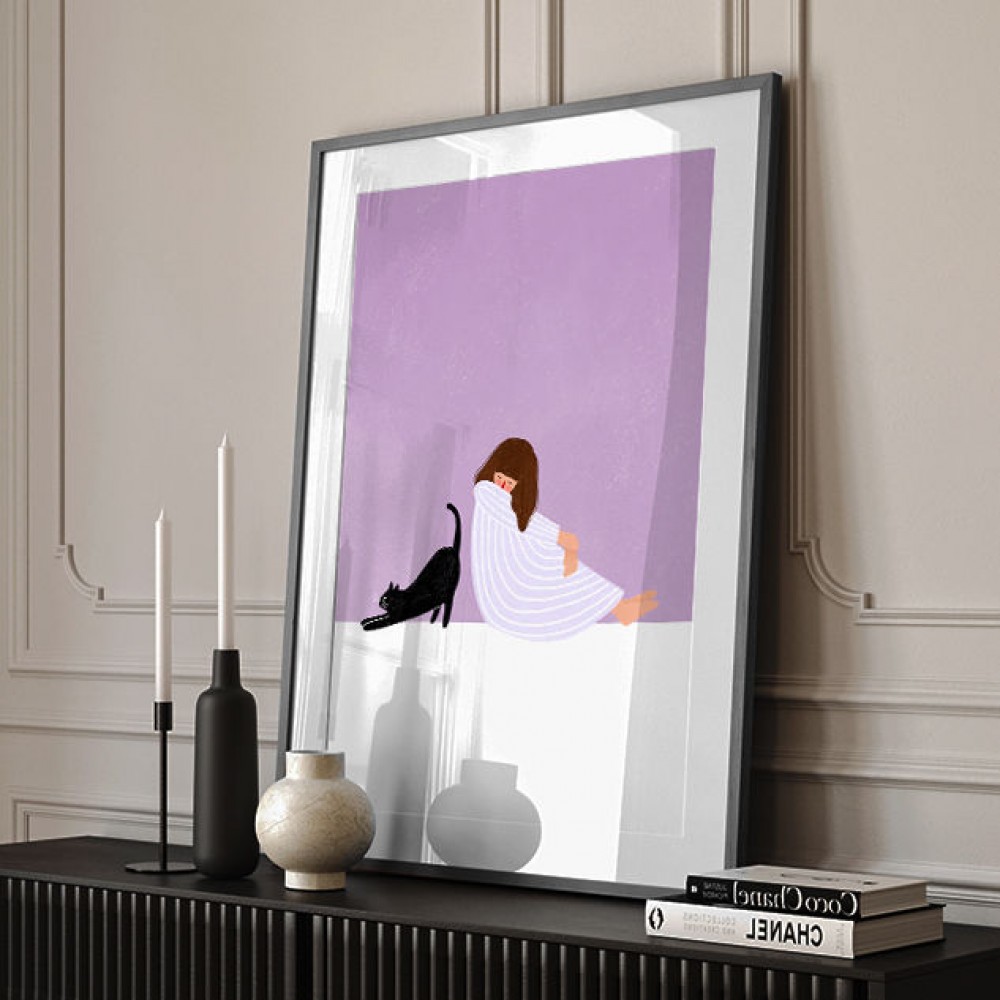 Girl and Cat