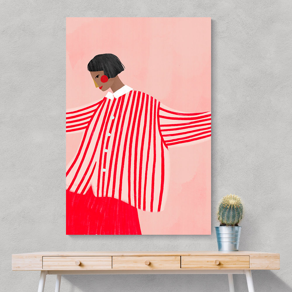 The Woman With the Red Stripes